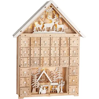 Weihnachtshaus Hellbraun/Naturbelassen