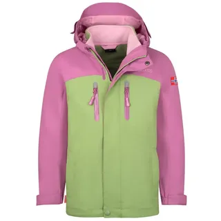 TROLLKIDS 3in1 Jacke "Bryggen" in Malvenpink/Pistaziengrün/Rosa | Gr.: 92