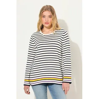 Laurasøn Strickpullover Ringel Srrickpullover Rundhals Langarm weiß M