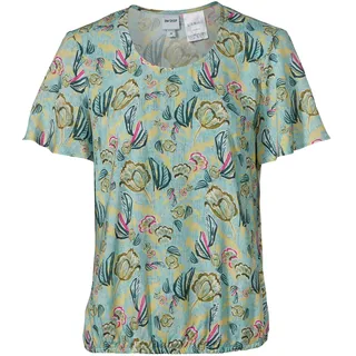 Viskose-Bluse, Druck mint, 52/54