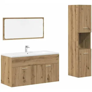 vidaXL 3-tlg. Badmöbel-Set Artisan-Eiche Holzwerkstoff