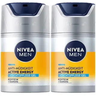 2x50ml NIVEA MEN Anit Müdigkeit Active Energy Wake-Up Effekt Gel