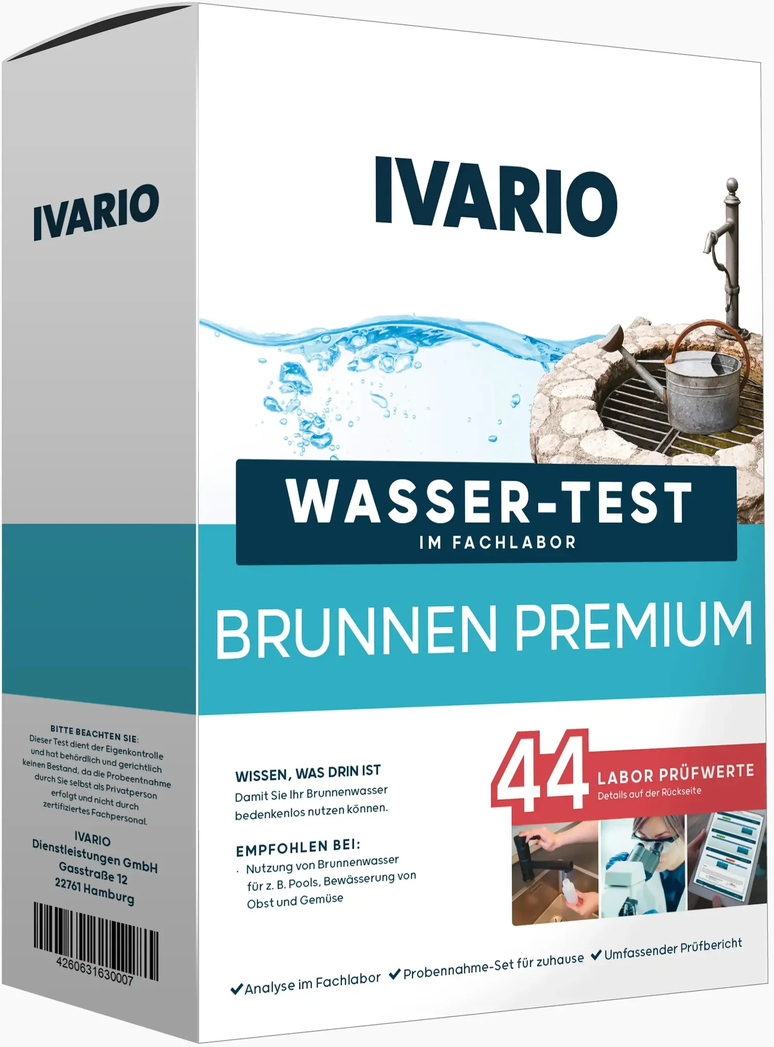 Brunnenwasser-Analyse PREMIUM - Express (5-7 Werktage)