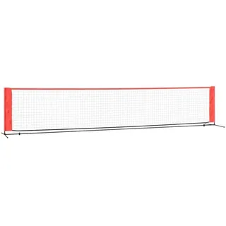 vidaXL Tennisnetz Schwarz und Rot 500x100x87 cm Polyester