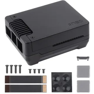 Waveshare Argon NEO M.2 NVME Gehäuse für Raspberry Pi 5, Aluminum Alloy Case with Built-In Cooling Fan & Removable Top Cover & M.2 NVME Expansion Slot