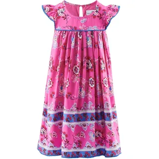 happy girls Sommerkleid HAPPY GIRLS "Mädchenkleid", Mädchen, Gr. 152, EURO-Größen, rosa (deep pink), Stoff, 100% Viskose, normal, Kleider