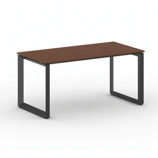 Konferenztisch PRIMO INSPIRE 1600 x 800 mm, schwarzes Fußgestell, Kirschbaum