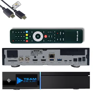 GigaBlue UHD Quad 4K Pro 2X FBC DVB-S2 Twin Sat Receiver mit Dual Core CPU, E2 Linux OS, 4GB RAM, 8GB eMMC, Bluetooth 5.4, H.265, 1200Mbit WLAN, 3X USB 3.0, HTS e-com HDMI-Kabel