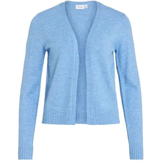 VILA Damen Viril Short L/S Knit Cardigan-noos Strickjacke, Blissful Blue,M