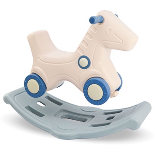 LittleTom 2-in-1 Schaukelpferd und Rutscher für Kinder ab 1 Jahr Baby Schaukeltier