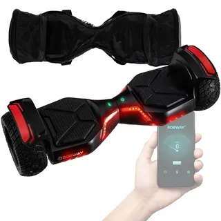 Robway X2 Hoverboard | DAS ORIGINAL ® Hoverboards für Kinder Jugendliche & Erwachsene - APP Steuerung - 2 x 350 Watt Motoren - Self-Balance - Bluetooth (X2 Schwarz Matt, Offroad)