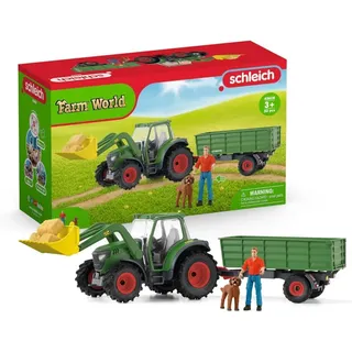 Schleich Farm World Traktor mit Anhänger