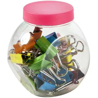 Alco Foldbackklammern 19mm, sortiert neon 25 Stück