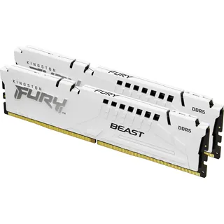 Kingston D5 32GB 5200-36 Beast EXPO wh K2 KFY AMD EXPO (2 x 16GB, 5200 MHz, DDR5-RAM, DIMM), RAM, Weiss