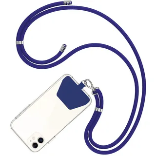 COCASES Handyband Universal zum Umhängen- Handyband aus Nylon kompatibel mit jeden Smartphones, Handygurt Umhängenband mit Kordel (Blau)