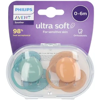 Philips Avent Ultrasoft SCF091/40 0-6 m Schnuller Neutral 2 St.