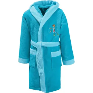 Erwin Müller Kinder-Bademantel mit Kapuze in türkis | Gr.: 158/164