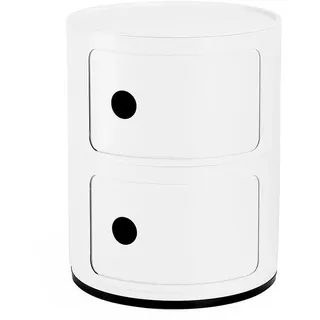 Kartell Componibili Recycled, Container 2-fächer, Mattweiß