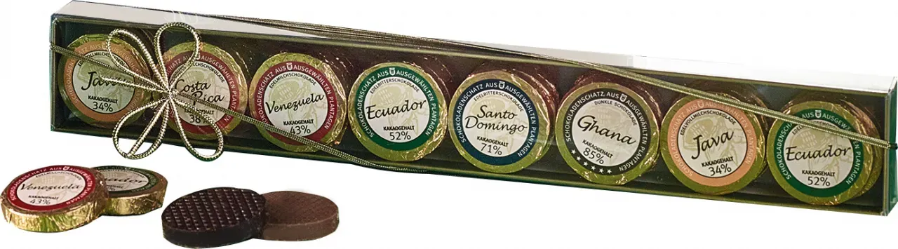 Goldstange mit 32 Golddublonen 256g.