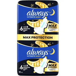 Always Ultimate-Binden Night Max Protection 6 mit Flügeln