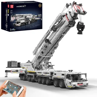 Mould King Technik Kran Bausteine für APP RC Liebherr LTM 11200 Raupenkran MOC Schwerlastkran LKW Technologie Kran Klemmbausteine Bausatz (8506 Teile)