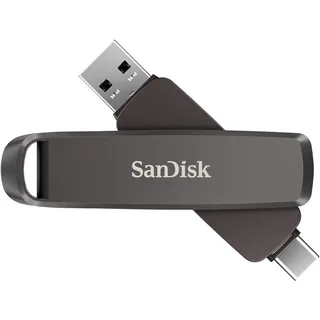SanDisk Extreme PRO DUAL Drive 2 TB, Flash-Laufwerk 2-in-1 USB Type-A und USB Type-C, Hochleistung, Lesegeschwindigkeit bis zu 1000 MB/s, Automatische Backups, Dateiverwaltung, Metallgehäuse, Schwarz