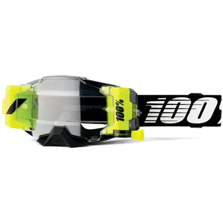 100% 100 Percent Armega Forecast Brille - Neon-Gelb/Schwarz Klar