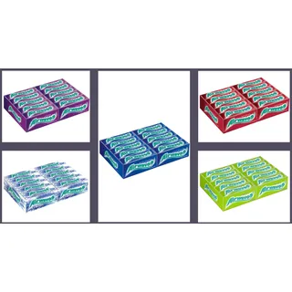 AIRWAVES Sortiments Bundle - Bestehend aus folgenden AIRWAVES Sorten 30 x 12 Dragees: Strong - Lime & Ginger - Cool Cassis - Cherry Menthol - Menthol Eucalyptus
