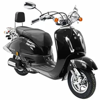 Alpha Motors Mustang FI 50 ccm EURO 5 inkl. Topcase blau-grau 25 kmh