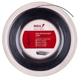MSV Tennissaite Focus Hex Soft (Haltbarkeit+Touch) schwarz 200m Rolle