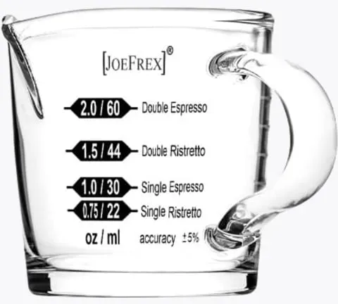 Joefrex Espresso Shotglas Doppel-Auslauf