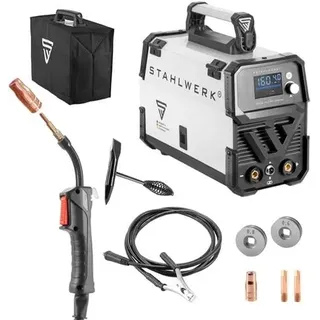 STAHLWERK Fülldrahtschweißgerät FLUX 160 ST Digital Einzelgerät m.Zub.40-160 A,