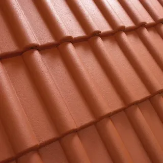 Dachsteine Benders Mecklenburger Benderit ziegelrot Dachziegel Beton Muster