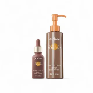 M. Asam Selbstbräunungskonzentrat SUN Bräunungsset Gesicht & Körper, 2-tlg., 1x Self Tanning Drops (30 ml) 1x Self Tanning Body Fluid (200 ml)