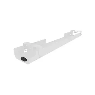 fm-Büromöbel Kabelwanne Move 2.0, 120 x 8-10 x 16cm, für Schreibtischplatte, weiß