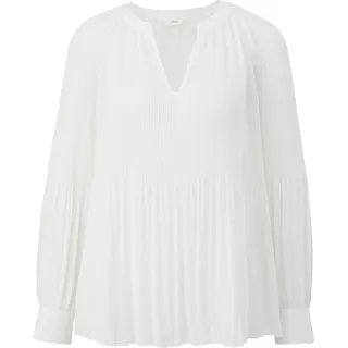 S.Oliver Bluse mit Plissée-Struktur, Damen, creme, 38