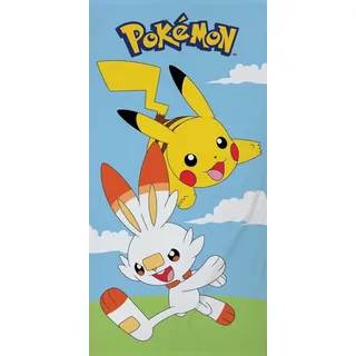 Halantex Pokemon Pikachu Badetuch 70 x 140 cm mehrfarbig