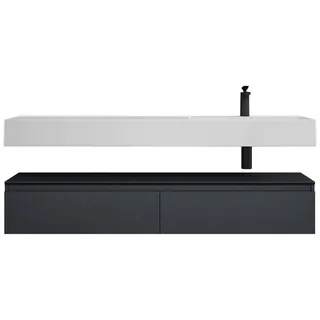 doporro Badmöbel-Set 1-tlg. Anthrazit matt