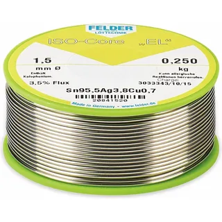 FELDER LÖTTECHNIK LZ F1 BF 1.0 250 - Lötzinn bleifrei mit Silber- und Kupferanteil,Ø 1.0 mm, 250 g