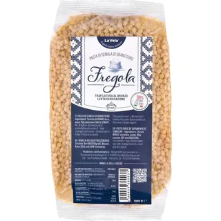 La Vela Fregola, Pasta, Trafilatura al Bronzo, 500g, Typische Nudel-Spezialität, hergestellt in Sardinien, La Vela