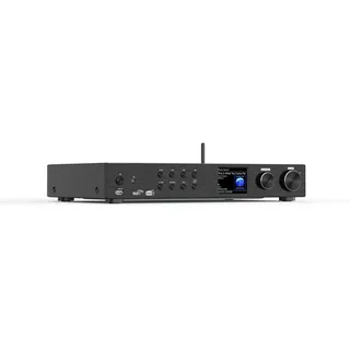 Maxxo TR05 HiFi Tuner mit DAB+, FM, Internetradio, Bluetooth, WLAN, USB, 3,2" Farbdisplay, App-Steuerung, Spotify, Toslink, Cinch - Schwarz