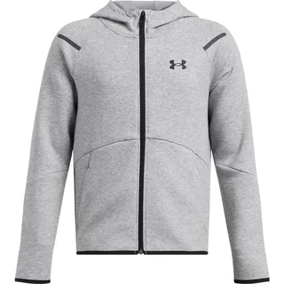 Under Armour Unstoppable Fleece Reißverschlusspullover - Mod Gray Light Heather Black - 7 Jahre
