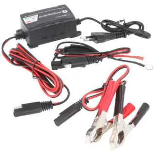 Everactive KFZ Motorrad Ladegerät vollautomatisch 6V 12V, Spannung 1A, Mikroprozessor, Miniatur-Autoladegerät mit Verpolungsschutz, Modell: CBC-1