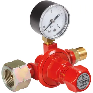 Rothenberger Industrial 032100E Propanregler mit Manometer stufenlos regelbar 0,5-4 bar