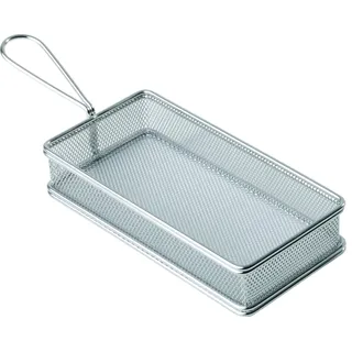 APS Servier-Frittierkorb 21,5 x 10,5 cm, H: 4,5 cm, Griff: 9,5 cm, Edelstahl