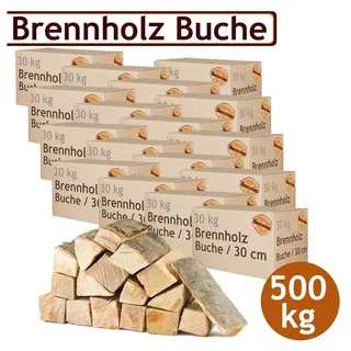Flameup Kaminholz Brennholz Kaminholz Holz 5-500 kg Ofen Kamin Kaminofen Buche 30 cm, 500 kg beige 500 kg