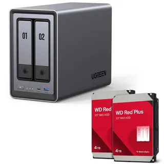 2-Bay inkl. Western Digital Festplatte 8 TB (2 x 4 TB)