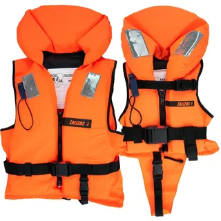 HonuNautic Feststoff Rettungsweste für Kinder und Erwachsene | Feststoffweste | 100 N, CE ISO 12402-4 | Größe 3 | für Kinder von 15 bis 30 kg | Orange