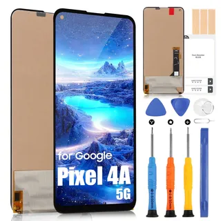 Ersatzbildschirm für Google Pixel 4A 5G LCD per Pixel 4A 5G GD1YQ G025I G025E G025H G6QU3 LCD Display für Google Pixel 4A 5G 6.2" Touch Screen Assembly Con Werkzeugen Kit