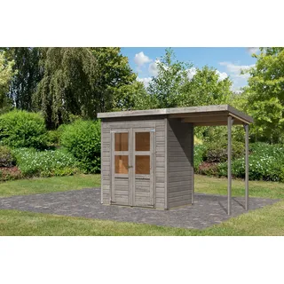 1,82 x 1,26 m inkl. Anbaudach grau